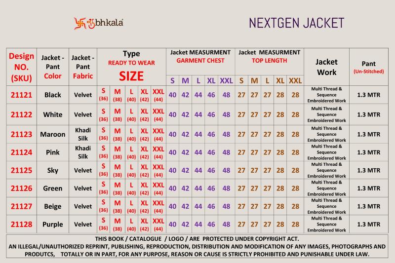 Shubhvastra Nextgen catalog mens wear Jacket And Pant in india