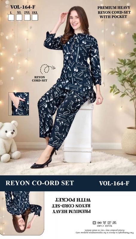 Summer Special VOL.Co-Ord Set JC- 164 F catalog night dress surat wholesaler in mumbai