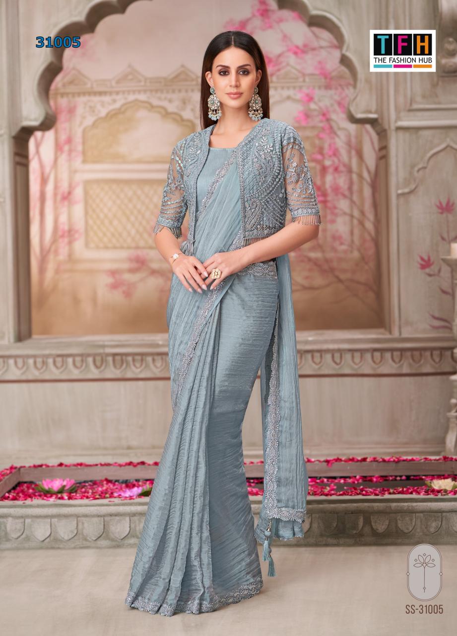 Tfh Silver Screen 21st catalog designer saree wholesale online