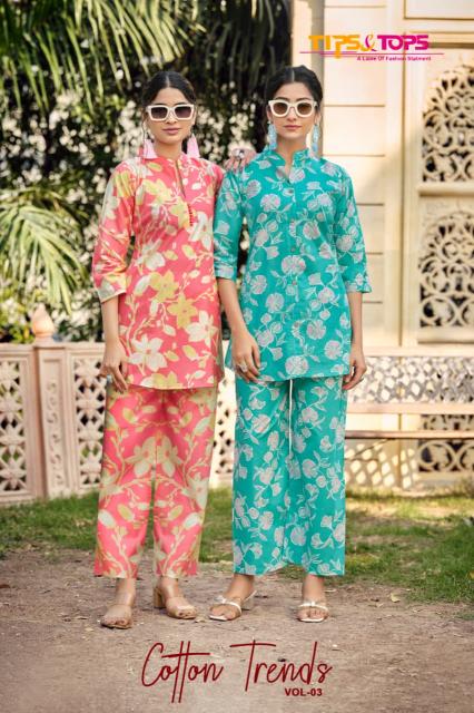 Tips & Tops Cotton Trends Vol 3 Catalog coord set for ladies