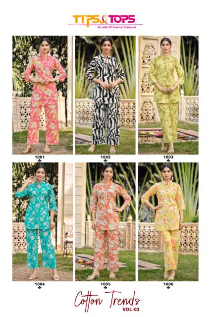 Tips & Tops Cotton Trends Vol 3 Catalog coord set for ladies
