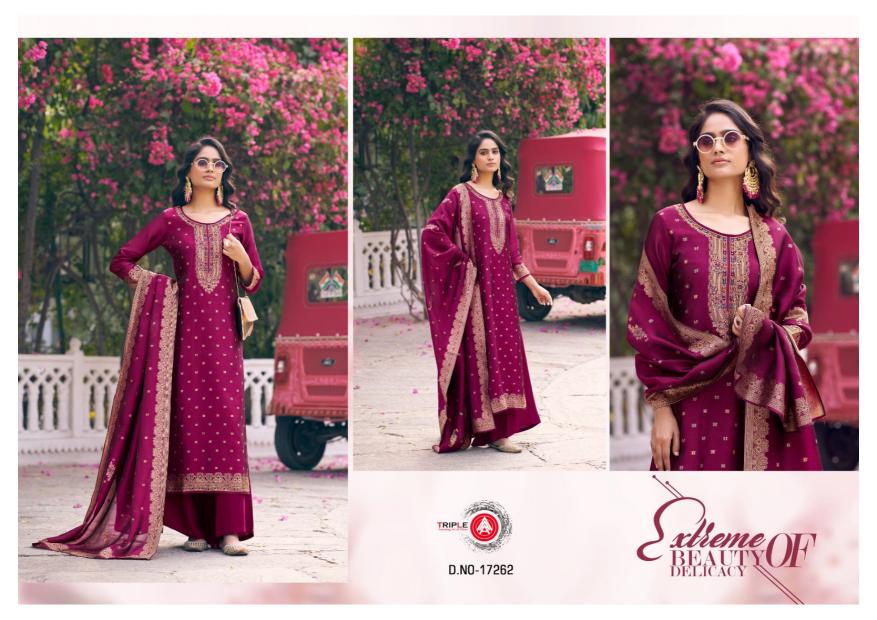 Triple Aaa Saptrang vol 4 catalog surat dress materials online retail