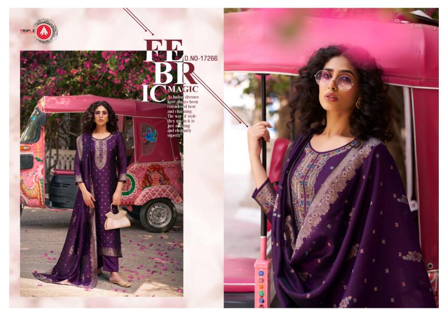 Triple Aaa Saptrang vol 4 catalog surat dress materials online retail