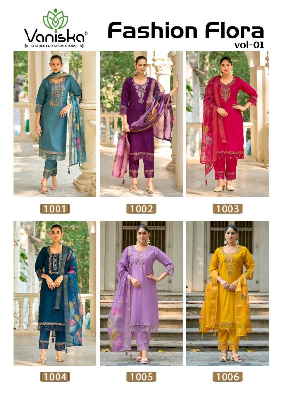Vaniska Fashion Flora Vol 1 catalog wholesale kurti market in ludhiana
