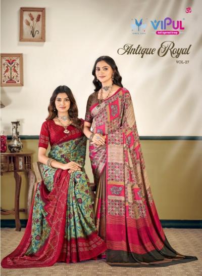 Vipul Antique Royal vol 27 catalog indian saree wholesale online 