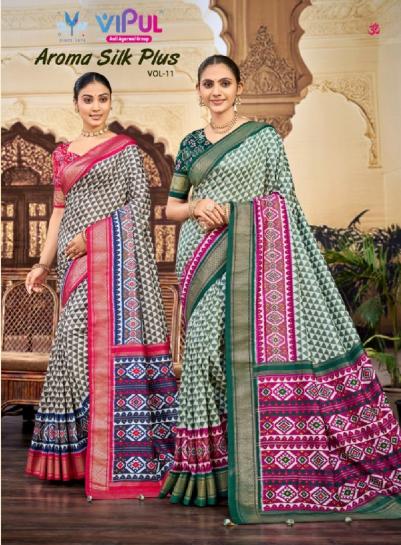Vipul Aroma Silk Plus vol 11 catalog wholesale sarees shop in madurai