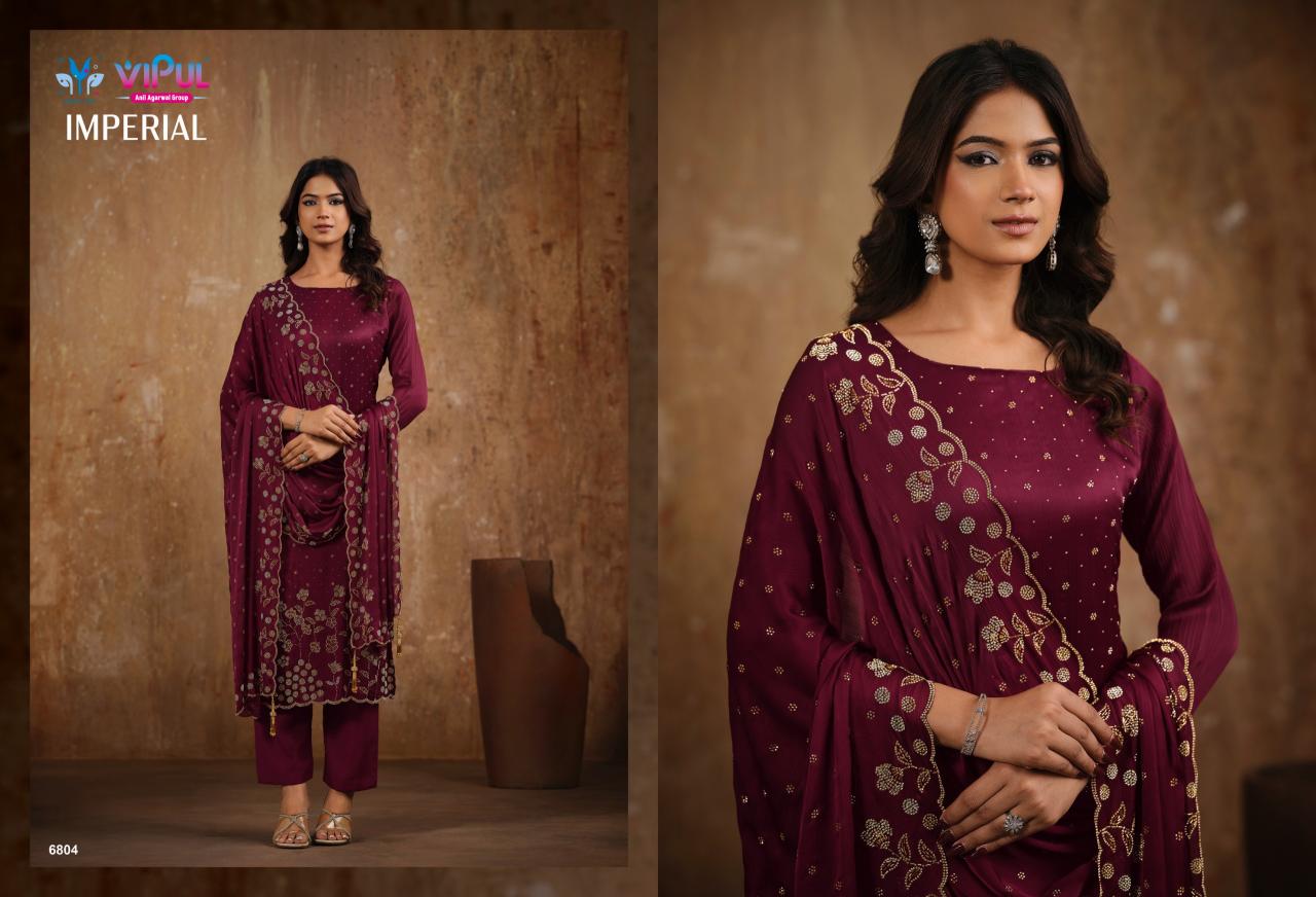 Vipul Imperial catalog wholesale unstitched salwar kameez material in bangalore