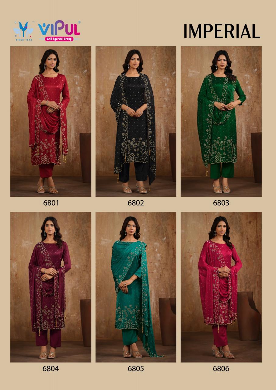 Vipul Imperial catalog wholesale unstitched salwar kameez material in bangalore