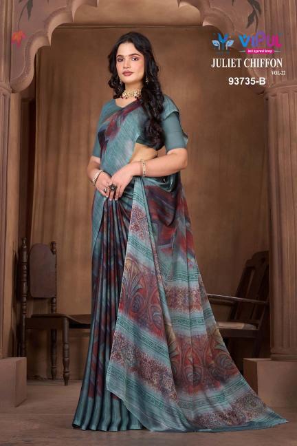 Vipul Juite chiffon vol 22 catalog surat saree rate