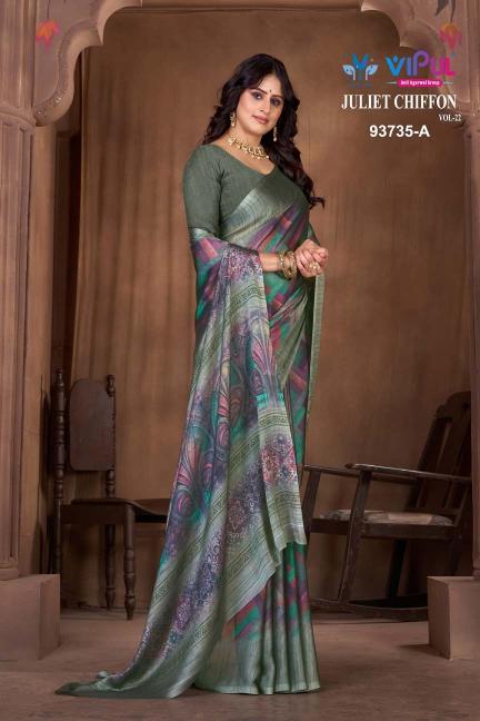 Vipul Juite chiffon vol 22 catalog surat saree rate