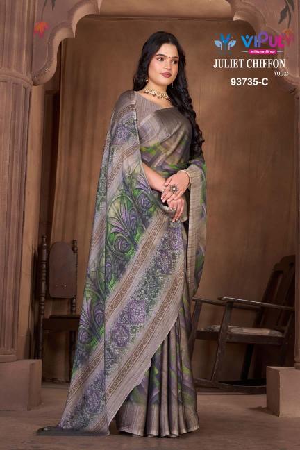 Vipul Juite chiffon vol 22 catalog surat saree rate