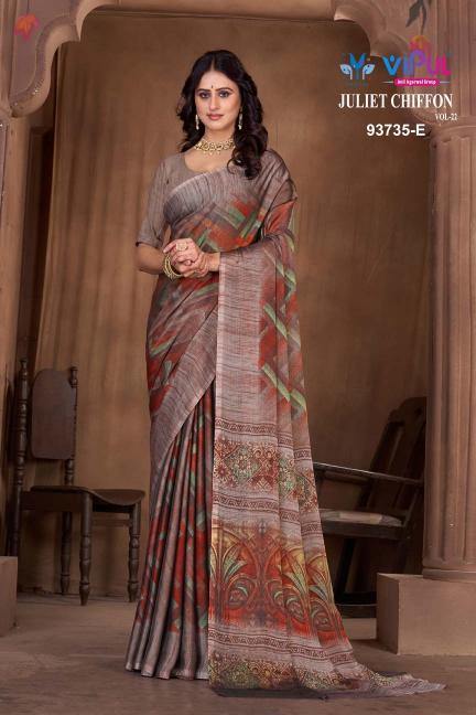 Vipul Juite chiffon vol 22 catalog surat saree rate