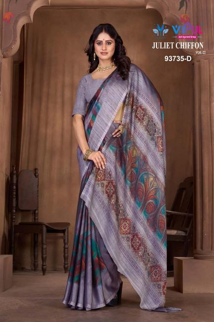 Vipul Juite chiffon vol 22 catalog surat saree rate