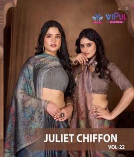 Vipul Juite chiffon vol 22 catalog surat saree rate
