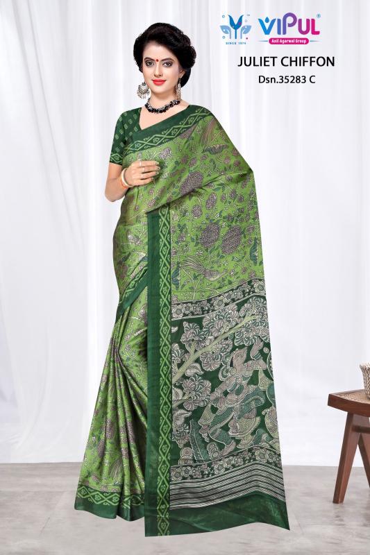 Vipul Juliet Chiffon 35283 A To D catalog best saree wholesalers in surat