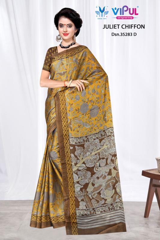 Vipul Juliet Chiffon 35283 A To D catalog best saree wholesalers in surat
