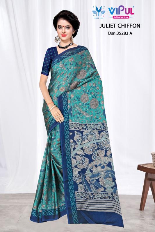 Vipul Juliet Chiffon 35283 A To D catalog best saree wholesalers in surat
