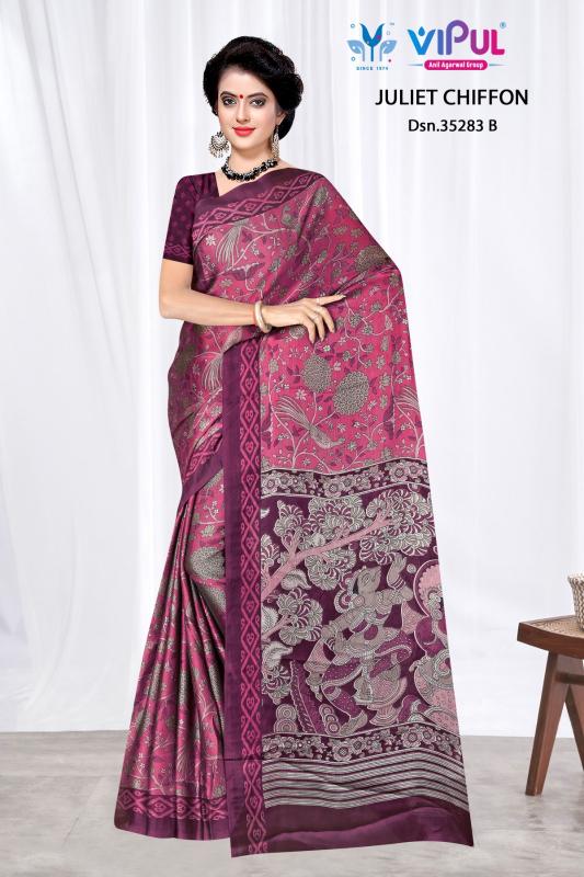 Vipul Juliet Chiffon 35283 A To D catalog best saree wholesalers in surat