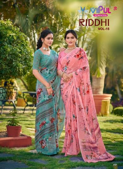 Vipul Riddhi vol 15 catalog top saree wholesale market in india