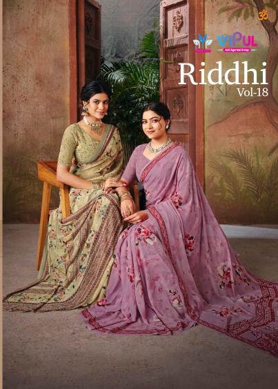 Vipul Riddhi vol 18 catalog wholesale sarees catalogue
