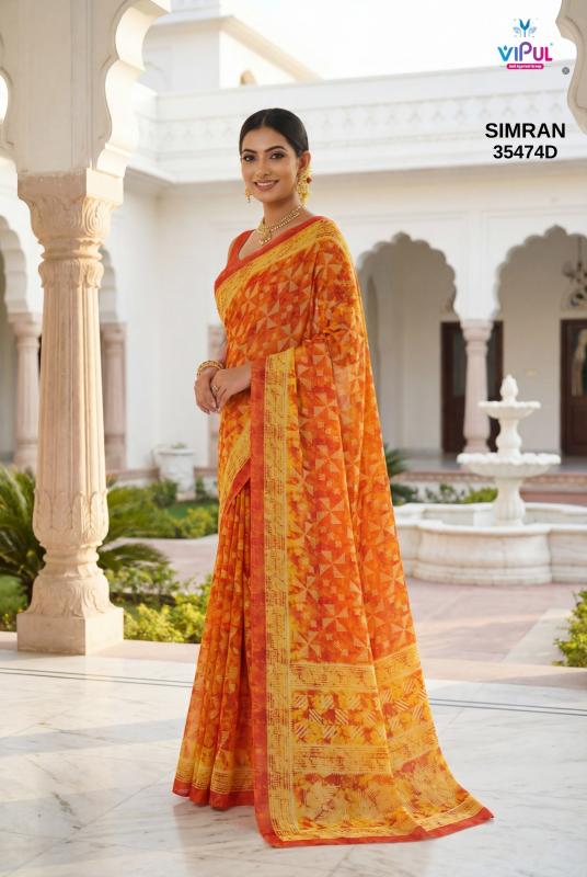 Vipul Simran 35474 A To D catalog wholesale sarees in india