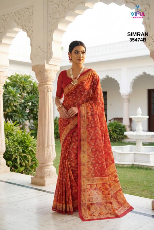 Vipul Simran 35474 A To D catalog wholesale sarees in india