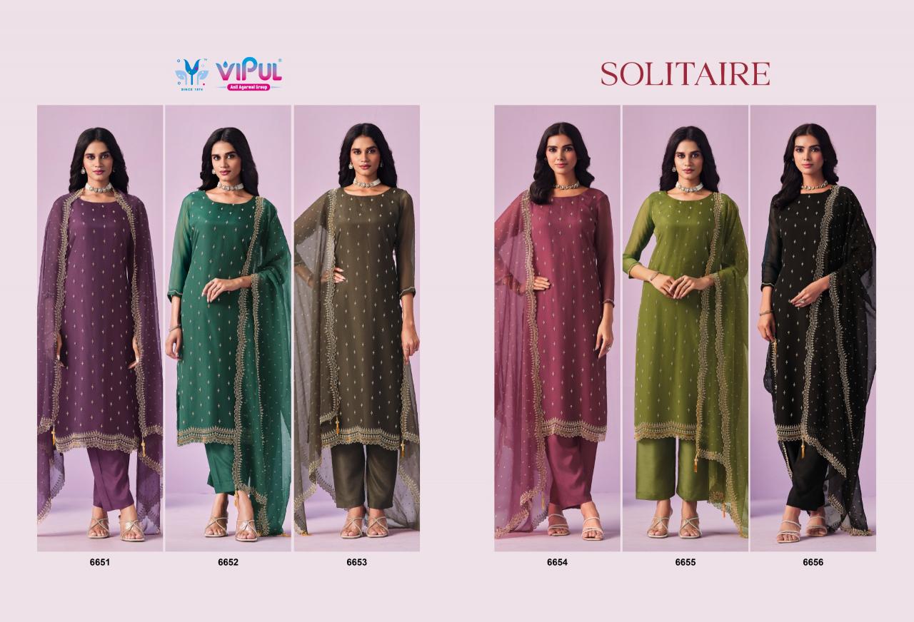 Vipul Solitaire catalog wholesale salwar kameez market in kolk