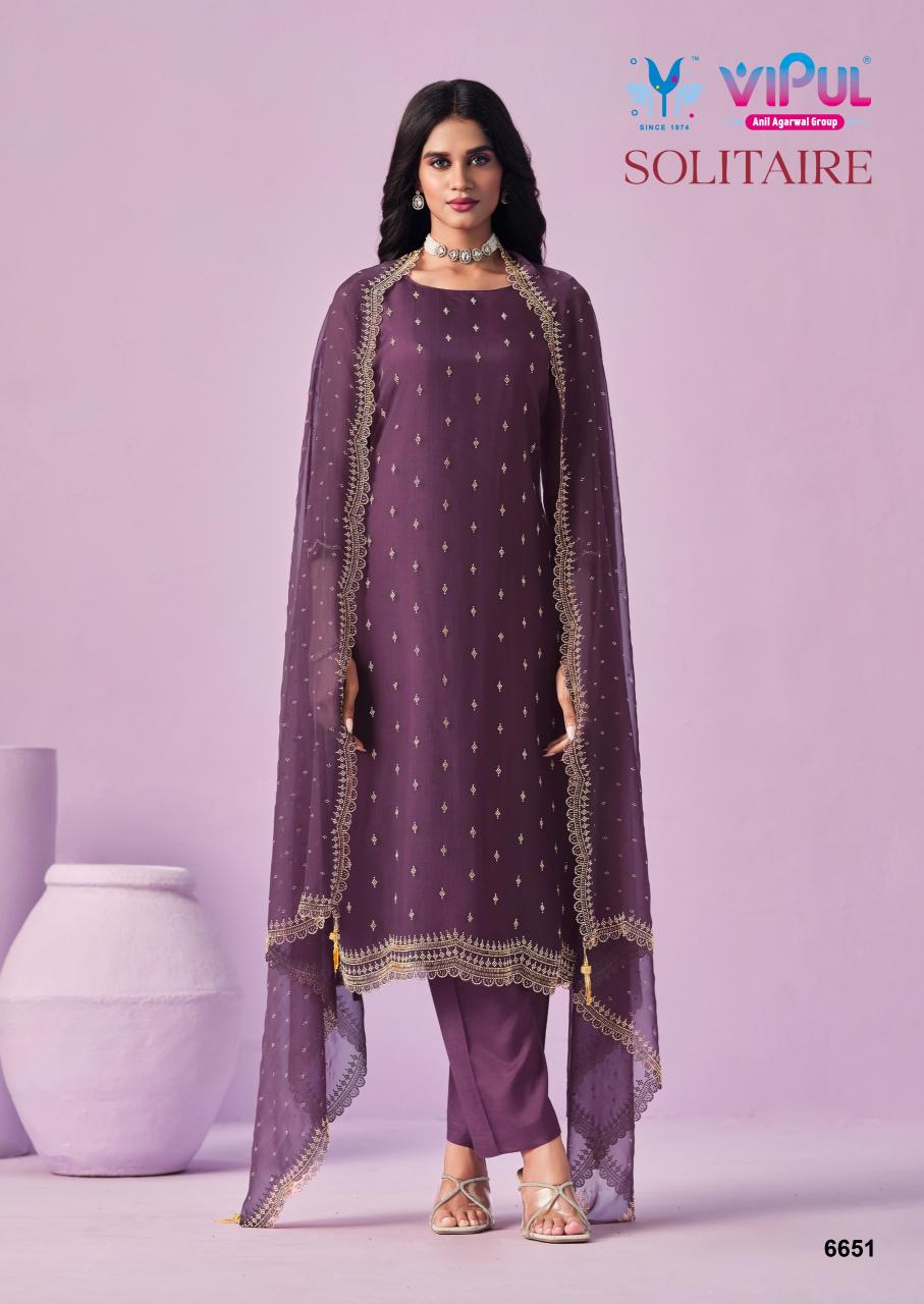Vipul Solitaire catalog wholesale salwar kameez market in kolk