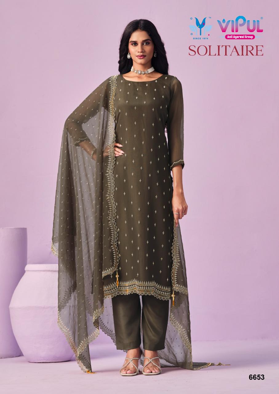 Vipul Solitaire catalog wholesale salwar kameez market in kolk