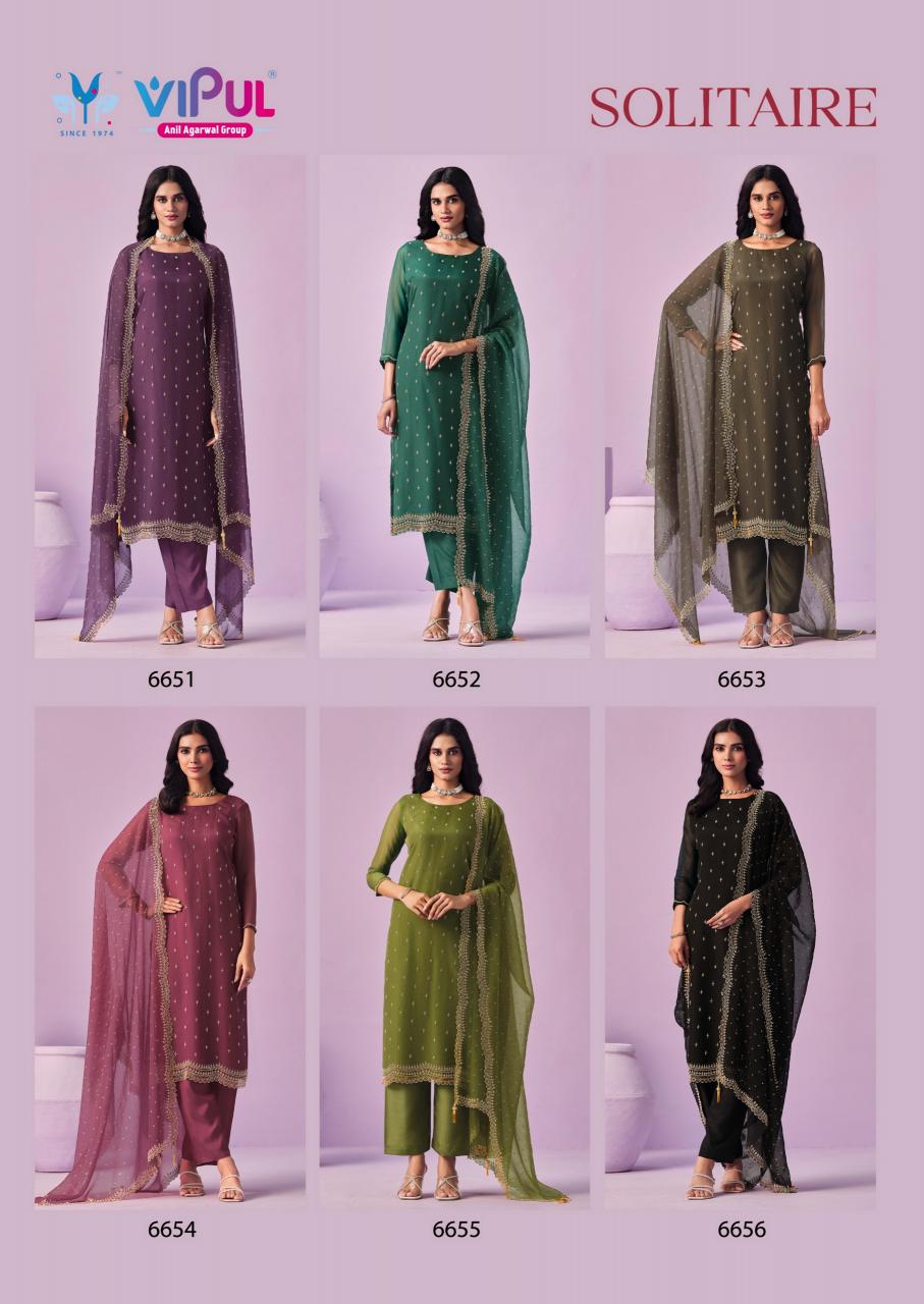 Vipul Solitaire catalog wholesale salwar kameez market in kolk