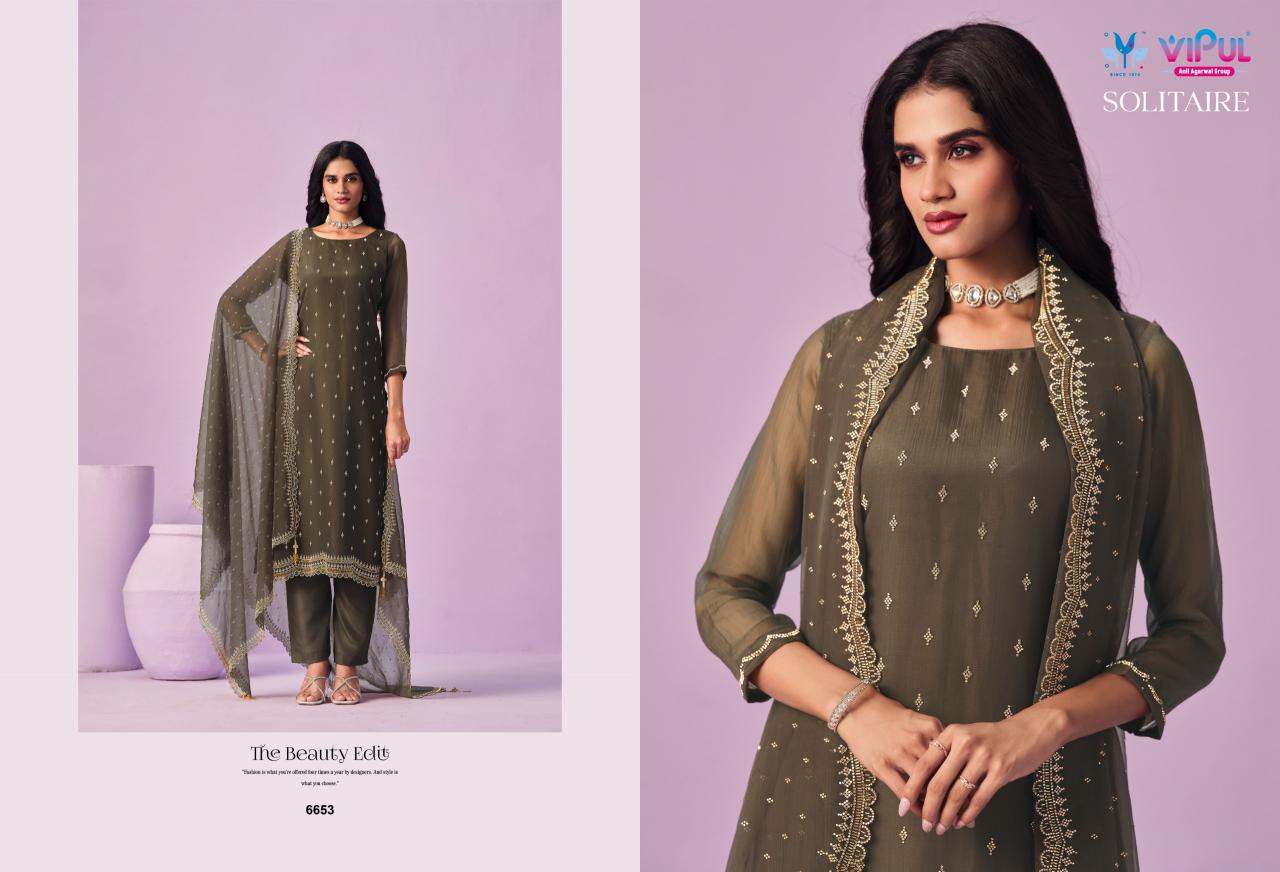 Vipul Solitaire catalog wholesale salwar kameez market in kolk
