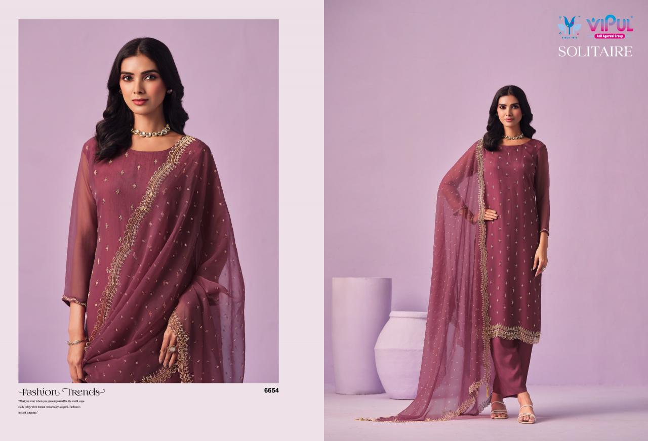 Vipul Solitaire catalog wholesale salwar kameez market in kolk