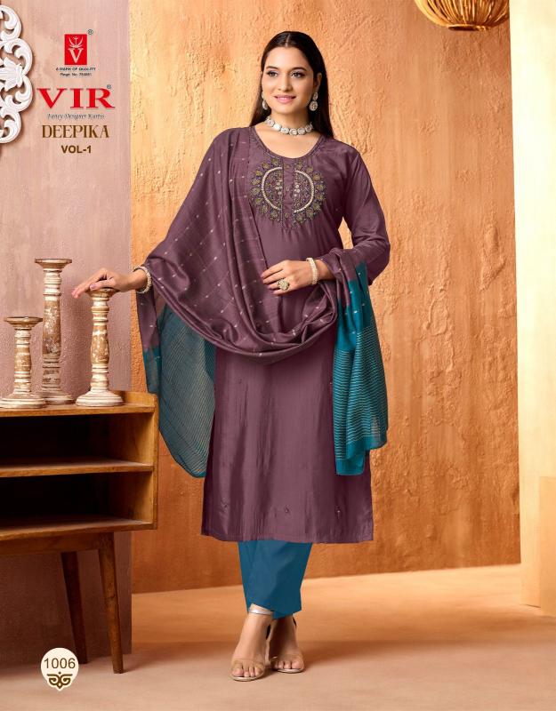 Vir Deepika vol 1 catalog branded kurtis at wholesale price