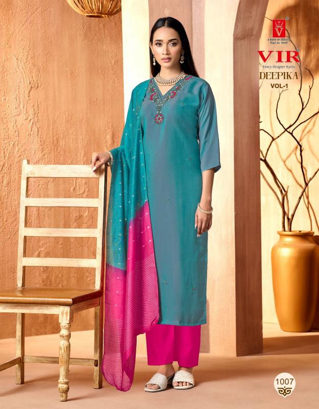 Vir Deepika vol 1 catalog branded kurtis at wholesale price