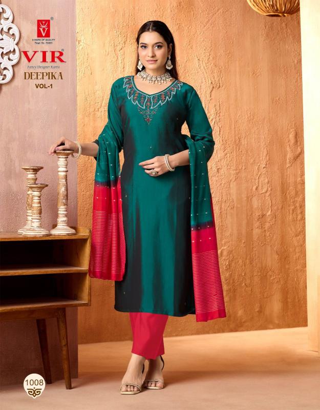 Vir Deepika vol 1 catalog branded kurtis at wholesale price