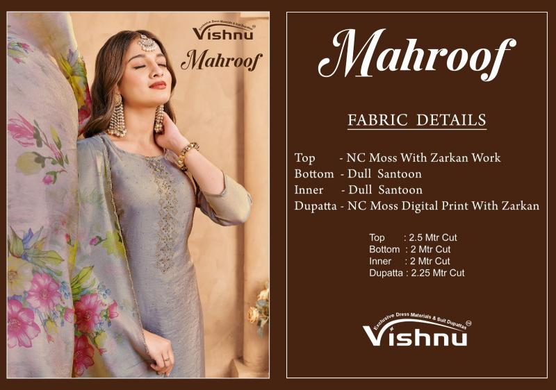 Vishnu Mahroof catalog wholesale unstitched salwar kameez material