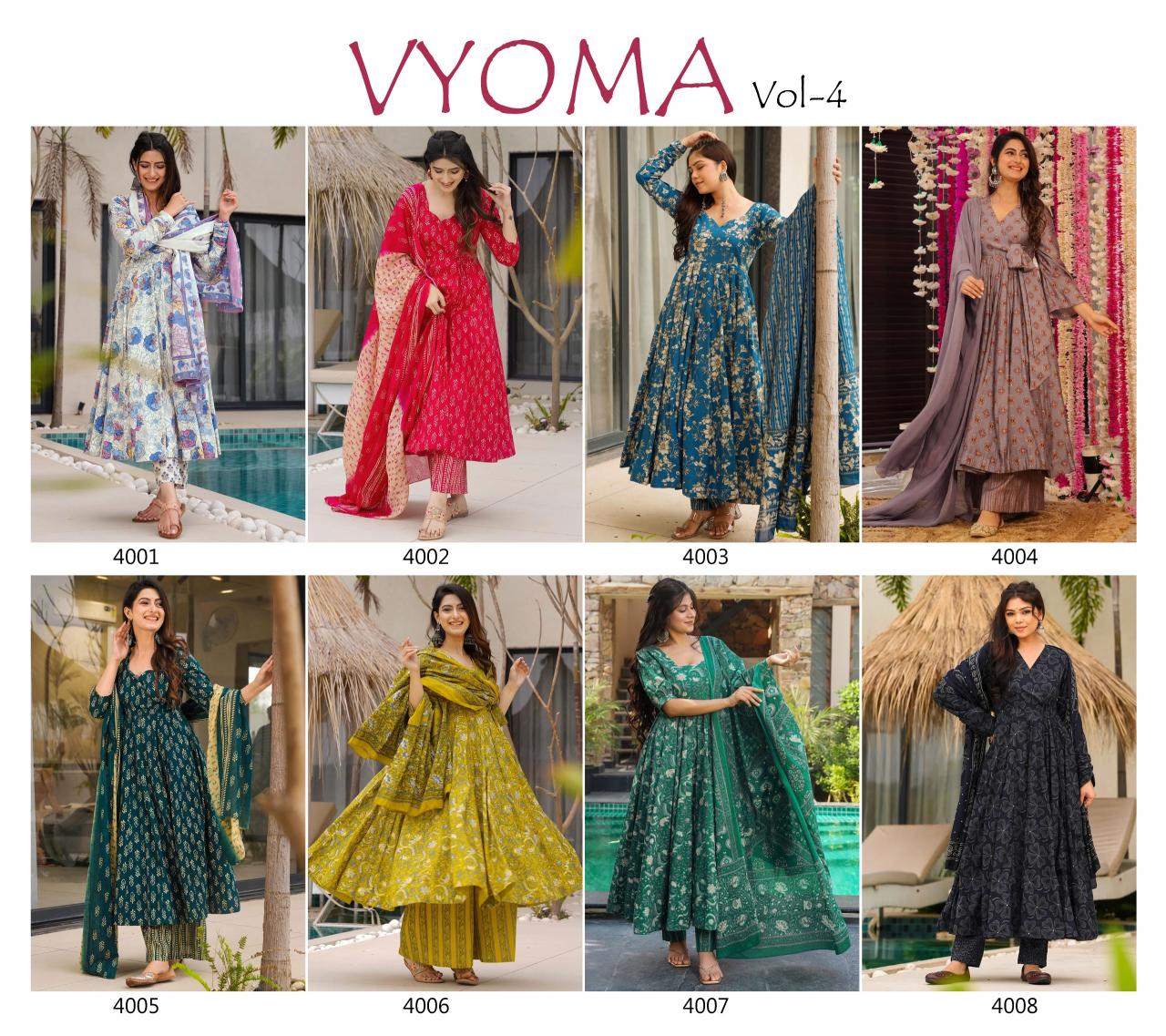Vyoma vol 4 catalog wholesale anarkali kurtis in surat