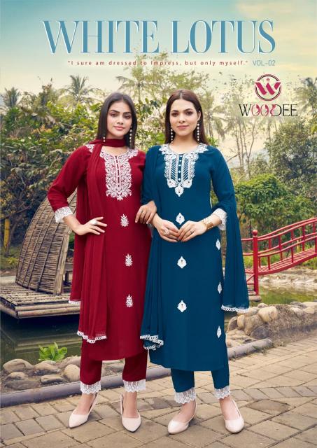 Woodee White Lotus Vol 2 catalog w brand kurtis wholesale in bangalore 