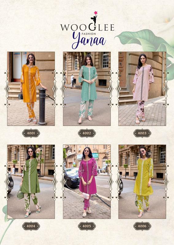 Wooglee Yanaa catalog co ord sets india