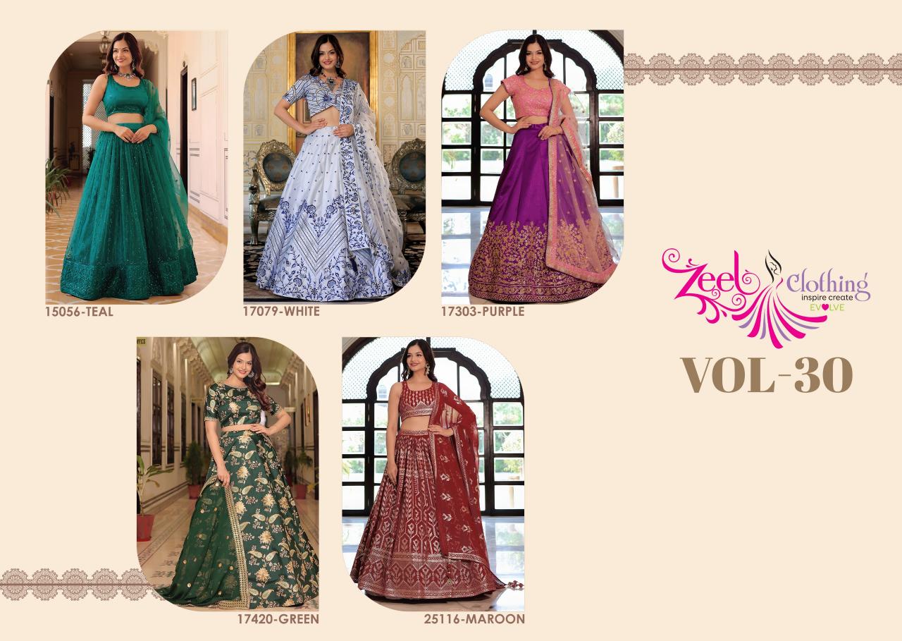 Zeel Clothing vol 30 catalog lehenga choli wholesaler in delhi