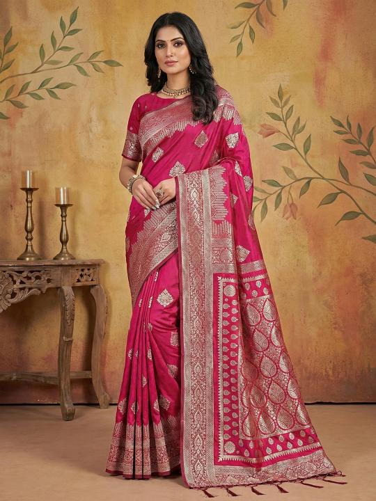 AADYA SILK VOL 3 by shree shyam fashion fancy designer Silk Blend fabric saree wholesale with Fancy latkan