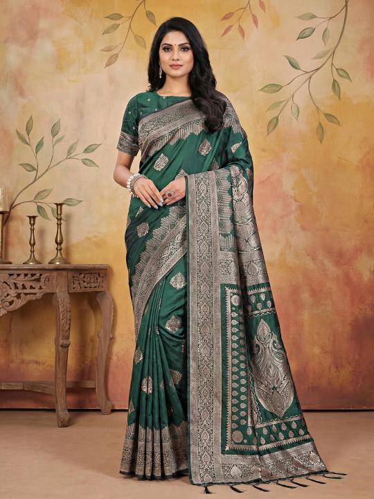 AADYA SILK VOL 3 by shree shyam fashion fancy designer Silk Blend fabric saree wholesale with Fancy latkan