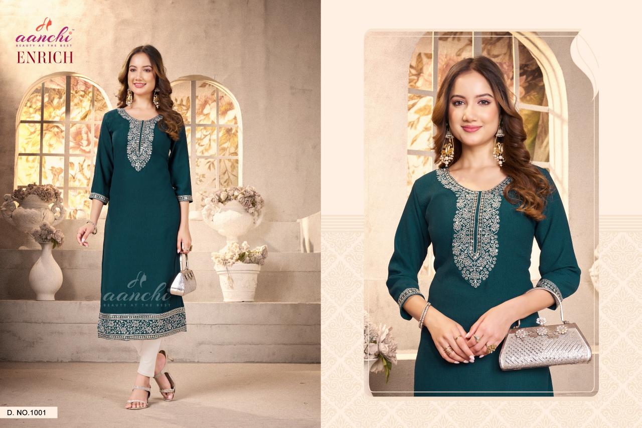 Aanchi Enrich catalog latest kurtis in bengaluru wholesale