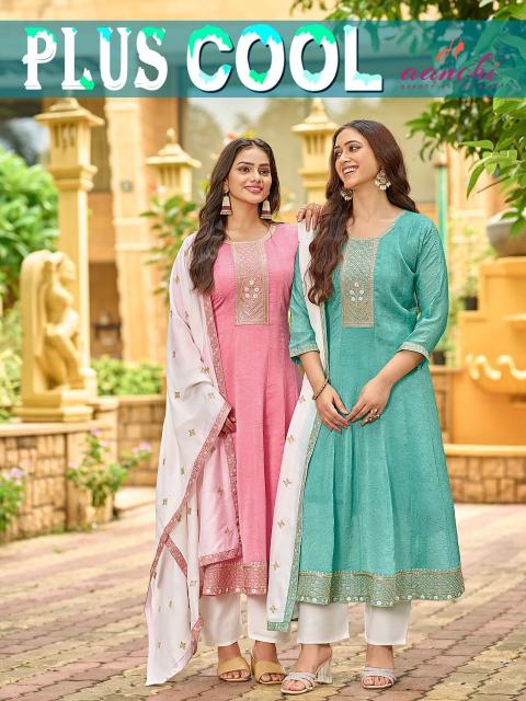 Aanchi Plus Cool catalog wholesale party wear kurti