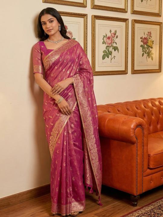 AAROHI by SHREE SHYAM FASHION fancy designer Soft tissue silk fabric saree wholesale with Fancy latkan