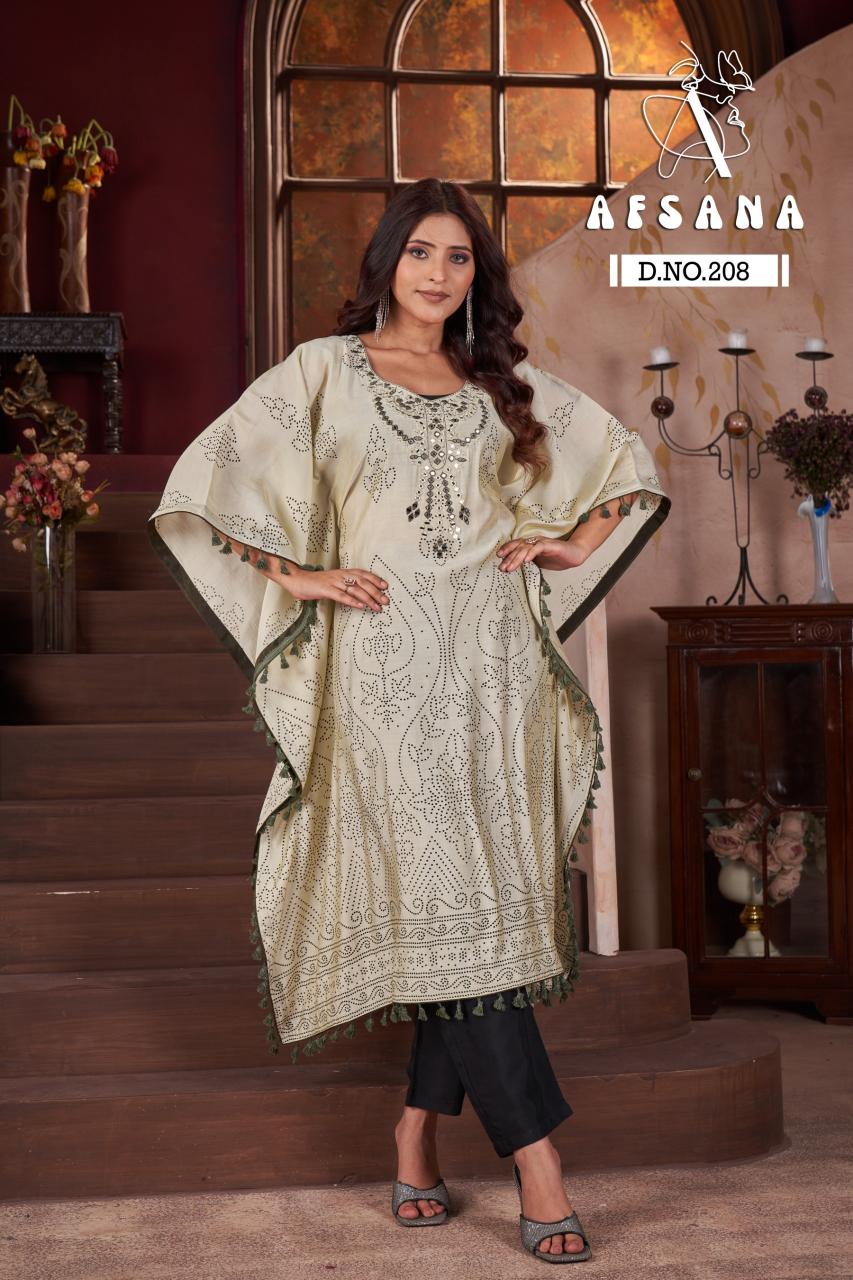 Afsana 208 catalog bulk kurtis wholesale