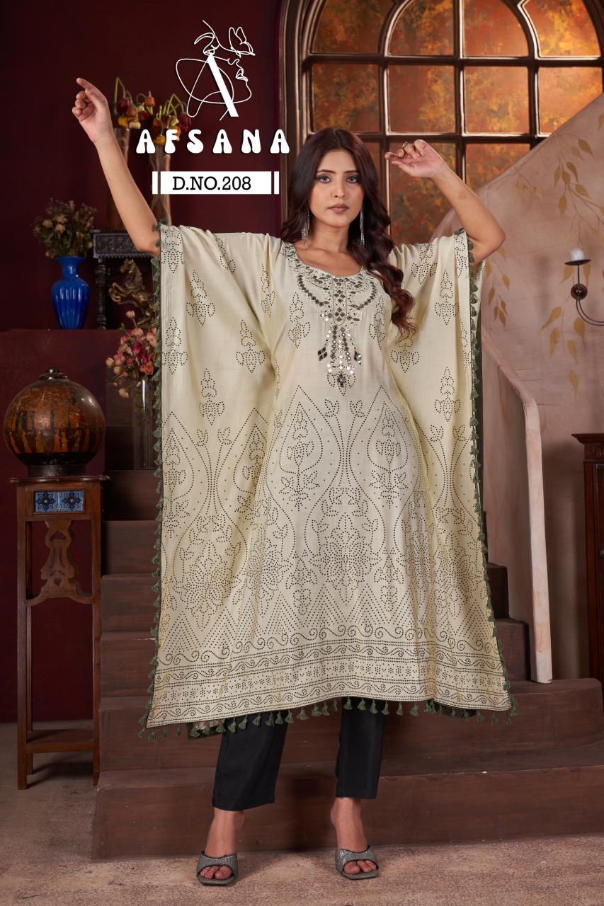 Afsana 208 catalog bulk kurtis wholesale