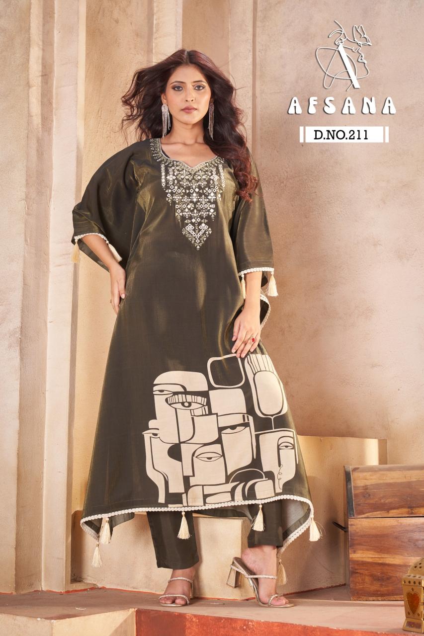 Afsana 211 catalog cheap kurtis for wholesale business