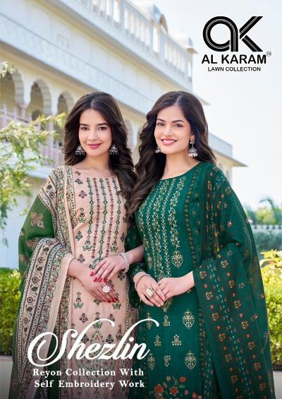 Al Karam Shezlin – Pakistani Kurti Pant With Dupatta - Wholesale Catalog