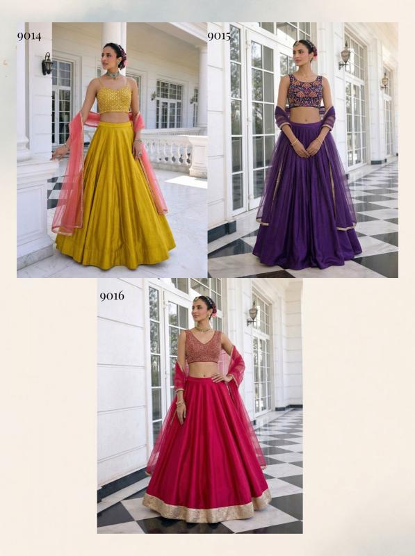 Alizeh 9014 To 9016 catalog lehenga choli wholesaler 